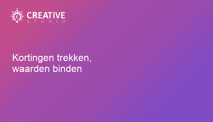 Kortingen trekken, waarden binden